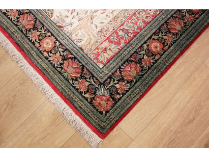 Persian carpet Qum pure Silk 207x139 cm