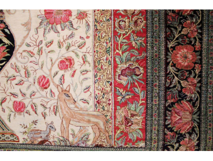 Persian carpet Qum pure Silk 207x139 cm