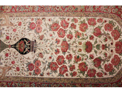 Persian carpet Qum pure Silk 207x139 cm