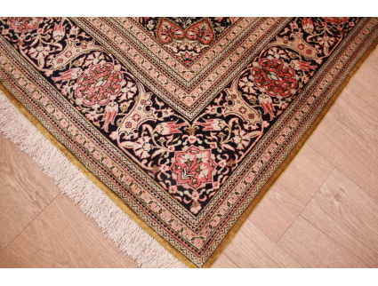 Antique Persian pure silk Qum 195x135 cm 