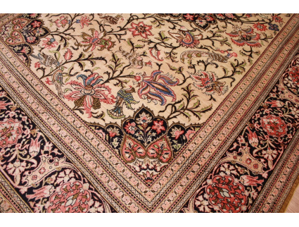 Antique Persian pure silk Qum 195x135 cm 