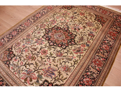 Antique Persian pure silk Qum 195x135 cm 