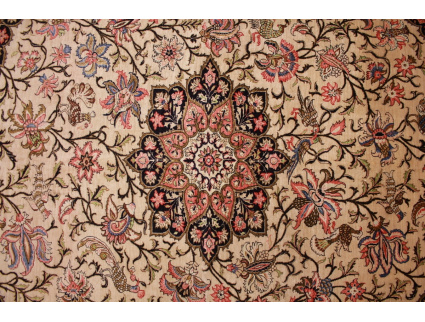 Antique Persian pure silk Qum 195x135 cm 