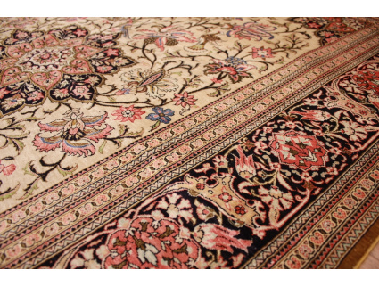 Antique Persian pure silk Qum 195x135 cm 