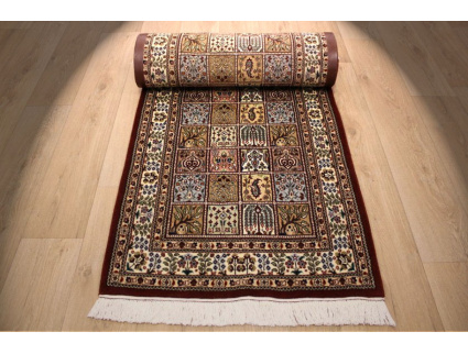 Persian carpet "Moud" wool with Silk 400x80 cm Kheshti- design