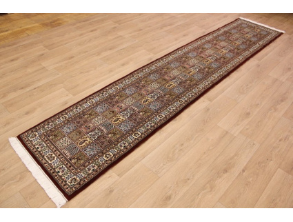 Persian carpet "Moud" wool with Silk 400x80 cm Kheshti- design