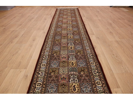 Persian carpet "Moud" wool with Silk 400x80 cm Kheshti- design