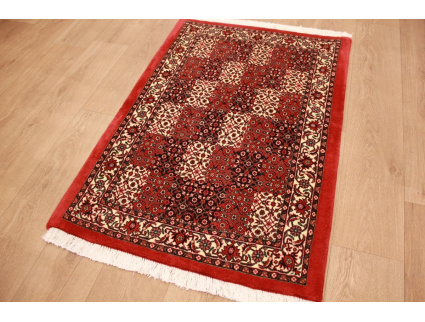 Persian carpet Bidjar with silk 120x80 cm Red