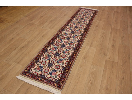 Persian carpet Waramin 303x76 cm Beige