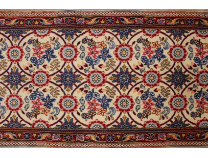 Persian carpet Waramin 303x76 cm Beige