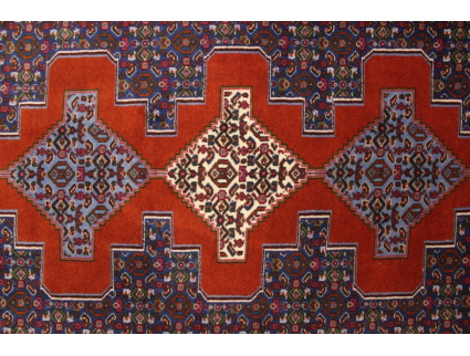 Perserteppich "Seneh" Läufer Wolle 356x81 cm  Rot