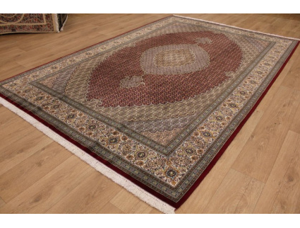 Persian carpet Tabriz mahi with Silk 303x203 cm black