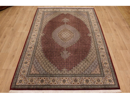 Persian carpet Tabriz mahi with Silk 303x203 cm black