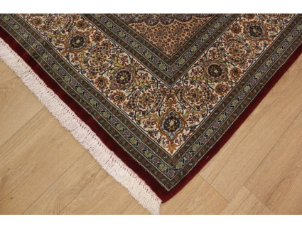 Persian carpet Tabriz mahi with Silk 303x203 cm black