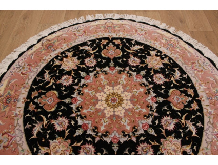 Perserteppich "Taabriz" RUND mit Seide 150x150 cm Orient Teppich