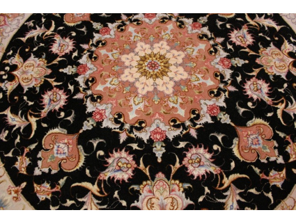 Perserteppich "Taabriz" RUND mit Seide 150x150 cm Orient Teppich