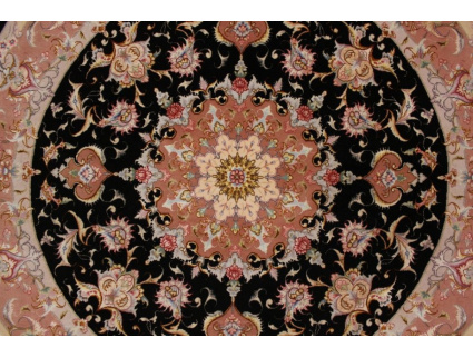 Perserteppich "Taabriz" RUND mit Seide 150x150 cm Orient Teppich