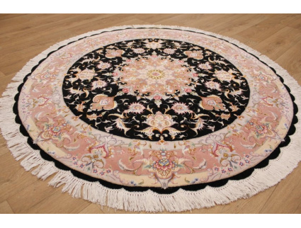 Perserteppich "Taabriz" RUND mit Seide 150x150 cm Orient Teppich