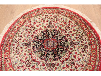 Round Persian carpet Ghom silk 100 cm