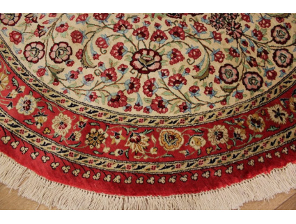 Round Persian carpet Ghom silk 100 cm