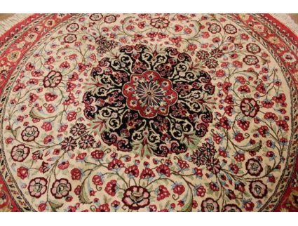 Round Persian carpet Ghom silk 100 cm