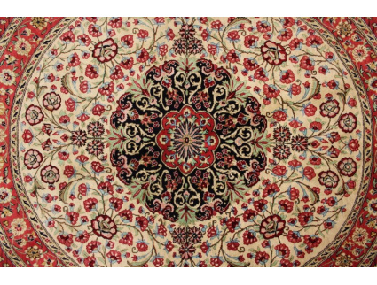 Round Persian carpet Ghom silk 100 cm