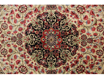 Round Persian carpet Ghom silk 100 cm