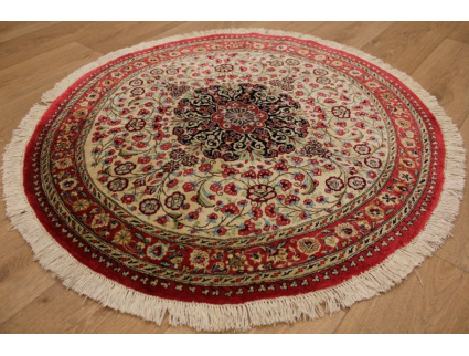 Round Persian carpet Ghom silk 100 cm