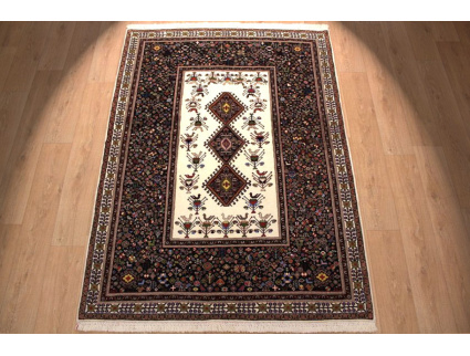 Persian carpet "Ghashghai" pure Wool 215x158 cm Beige