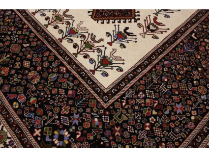 Persian carpet "Ghashghai" pure Wool 215x158 cm Beige