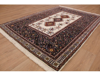 Persian carpet "Ghashghai" pure Wool 215x158 cm Beige