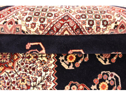 Persian carpet "Ghom" virgin wool 218x144 cm Black