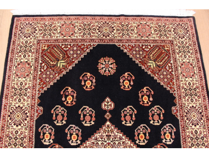 Persian carpet "Ghom" virgin wool 218x144 cm Black