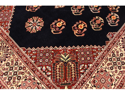 Persian carpet "Ghom" virgin wool 218x144 cm Black