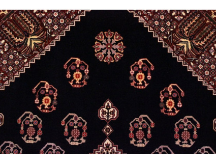 Persian carpet "Ghom" virgin wool 218x144 cm Black