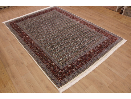 Hand-knotted Persian carpet "Moud" with silk 345x245 cm