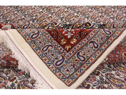 Hand-knotted Persian carpet "Moud" with silk 345x245 cm