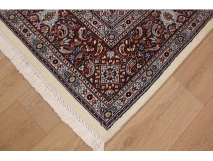 Persian carpet "Moud" with silk 290x205 cm Beige