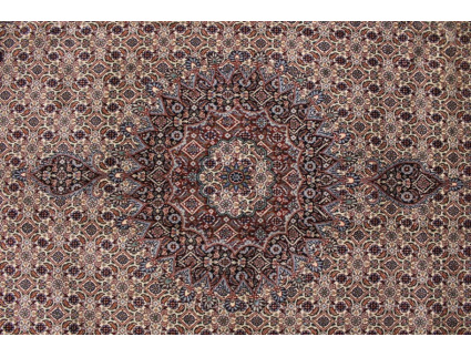 Persian carpet "Moud" with silk 290x205 cm Beige