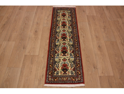 Persian Runner Waramin with silk 160x50 cm Beige