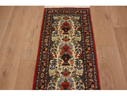 Persian Runner Waramin with silk 160x50 cm Beige