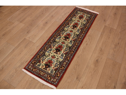 Persian Runner Waramin with silk 160x50 cm Beige