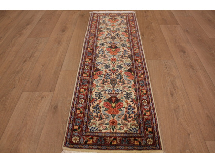 Persian Runner Waramin with silk 150x50 cm Beige