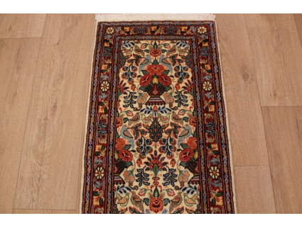 Persian Runner Waramin with silk 150x50 cm Beige