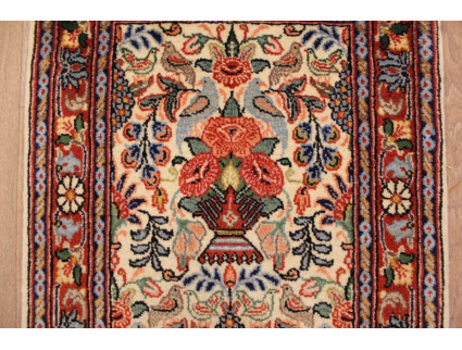 Persian Runner Waramin with silk 150x50 cm Beige