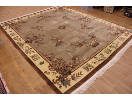 Oriental carpet "China" oversize 488x411 cm Grey