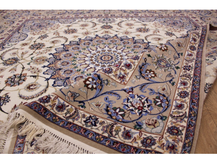 Perser Teppich "Isfahan" mit Seide 210x210 cm