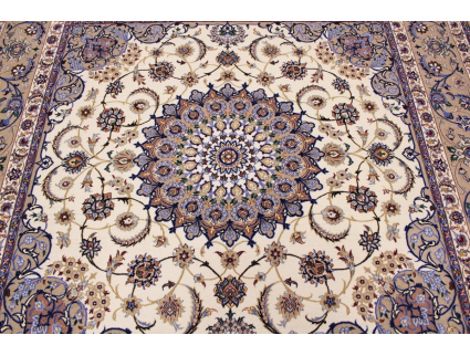 Perser Teppich "Isfahan" mit Seide 210x210 cm