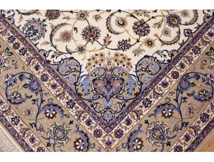 Perser Teppich "Isfahan" mit Seide 210x210 cm