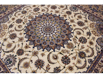 Perser Teppich "Isfahan" mit Seide 210x210 cm